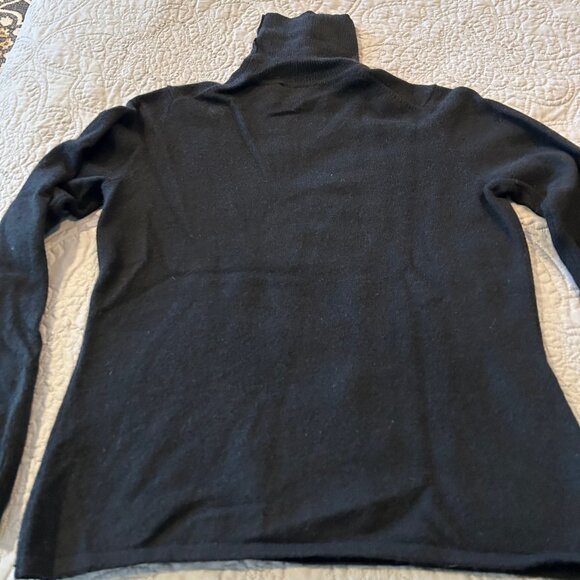 Ann Taylor Cashmere Turtleneck Sweater Black Size Small